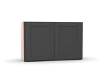 Liberty Shaker Grey - 36 Inch Height Double Door Wall Cabinet - 36" Width x 24" Height x 12" Depth