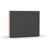 Liberty Shaker Grey - 36 Inch Height Double Door Wall Cabinet - 36" Width x 30" Height x 12" Depth