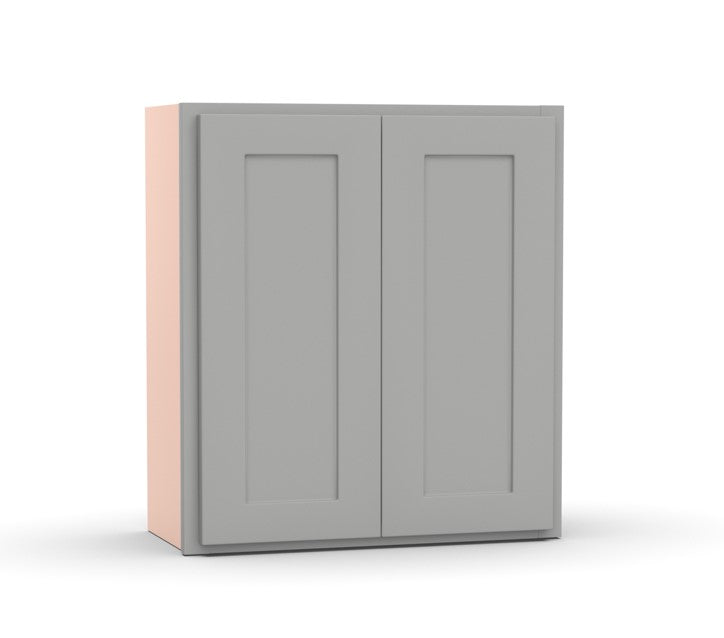 Liberty Shaker Ashen - 36 Inch Height Double Door Wall Cabinet - 36