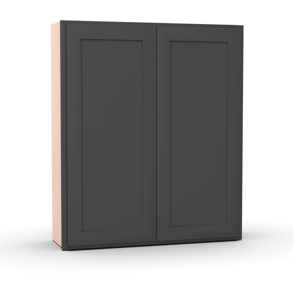 Liberty Shaker Grey - 36 Inch Height Double Door Wall Cabinet - 36