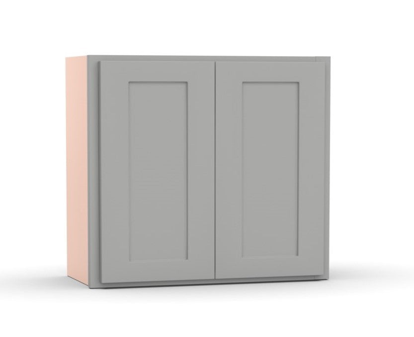 Liberty Shaker Ashen - 39 Inch Height Double Door Wall Cabinet - 39