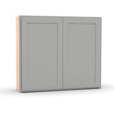 Liberty Shaker Ashen - 42 Inch Height Double Door Wall Cabinet - 42" Width x 36" Height x 12" Depth