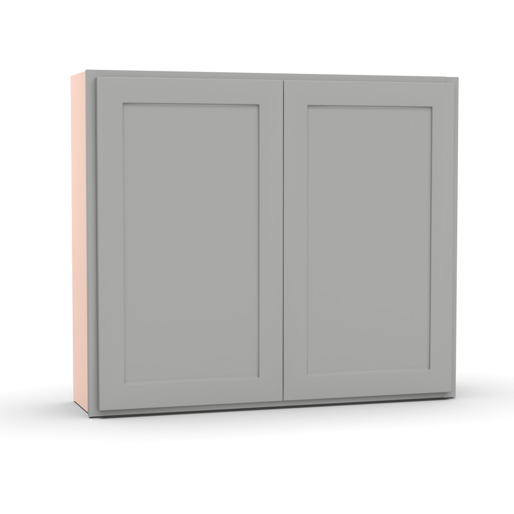 Liberty Shaker Ashen - 42 Inch Height Double Door Wall Cabinet - 42