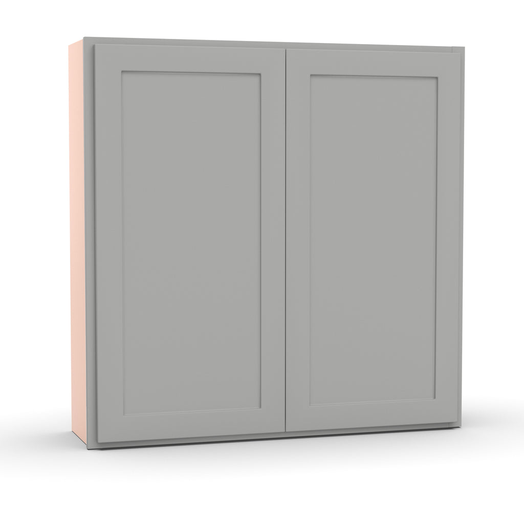 Liberty Shaker Ashen - 42 Inch Height Double Door Wall Cabinet - 42