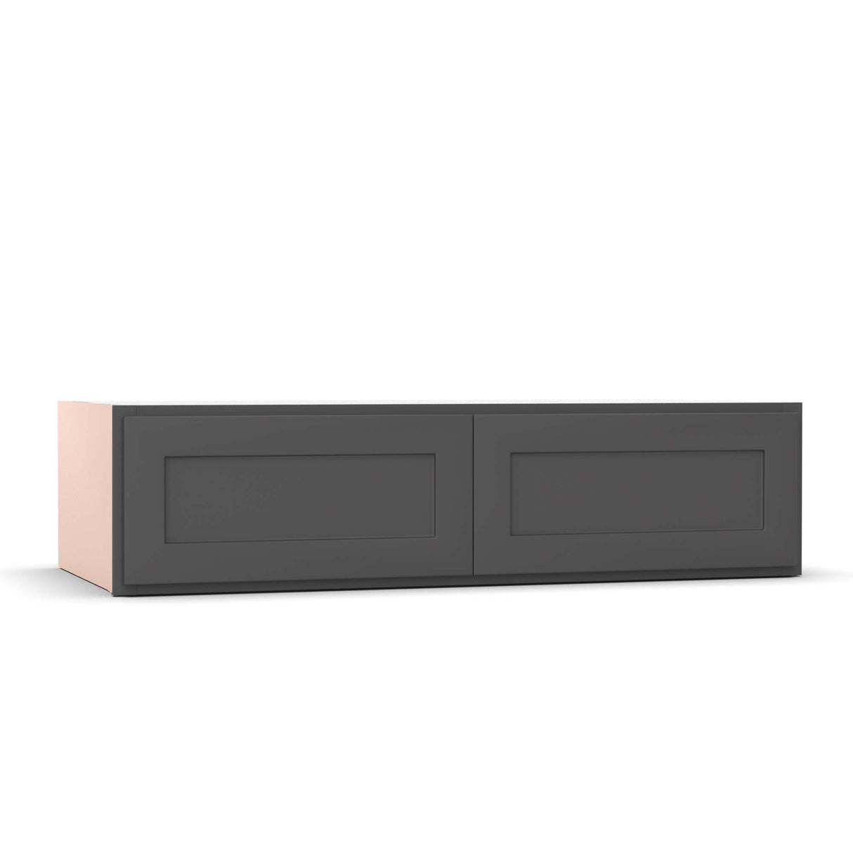 Liberty Shaker Grey - 48 Inch Deep Double Door Wall Cabinet - 48" Width x 12" Height x 24" Depth