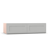 Liberty Shaker Ashen - 48 Inch Deep Double Door Wall Cabinet - 48" Width x 12" Height x 24" Depth