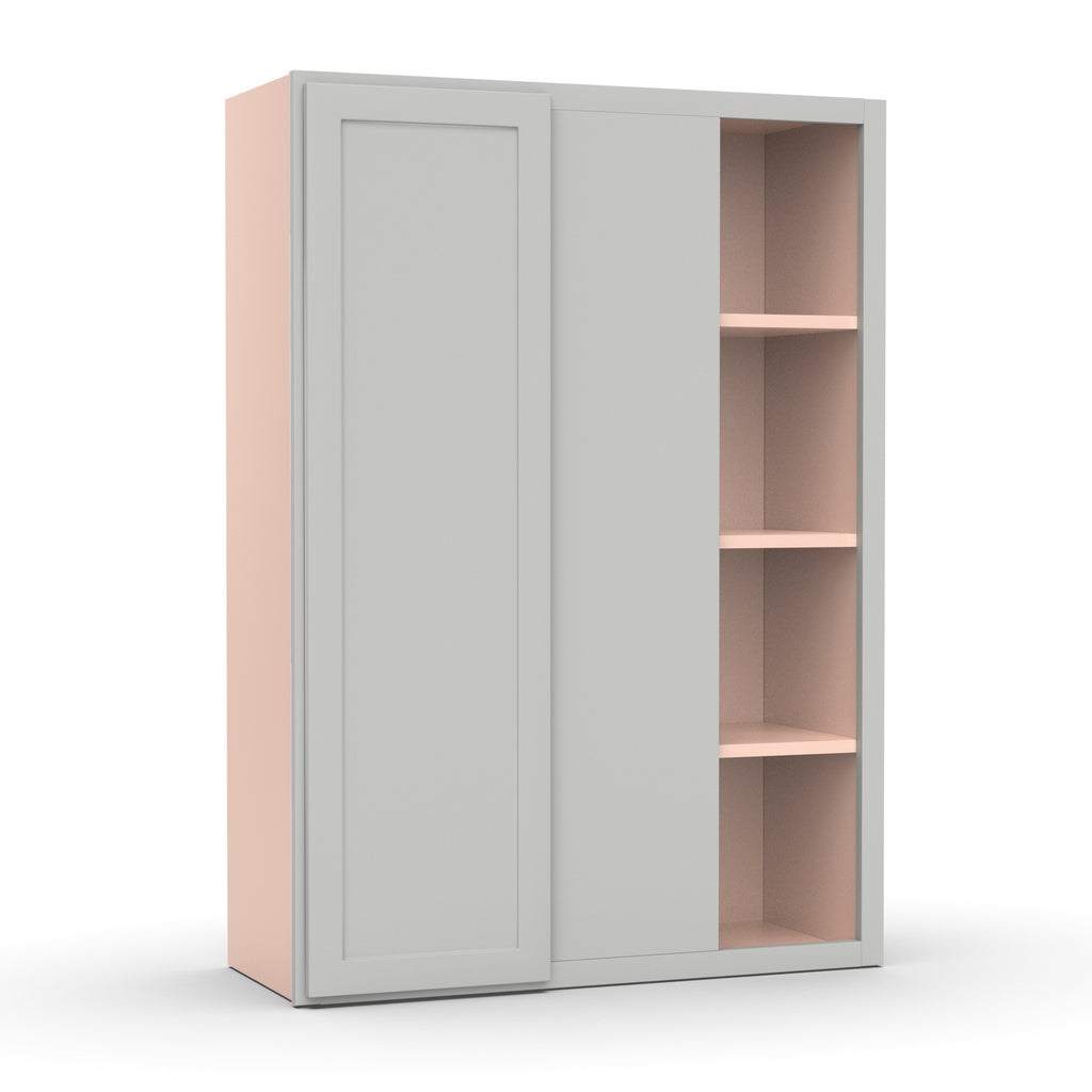 Liberty Shaker Ashen - 30x42 Inch Wall Blind Corner Wall Cabinet - 30