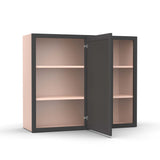 Liberty Shaker Grey - 36x30 Inch Wall Blind Corner Wall Cabinet - 36" Width x 30" Height x 12" Depth