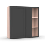 Liberty Shaker Grey - 36x36 Inch Wall Blind Corner Wall Cabinet - 36" Width x 36" Height x 12" Depth