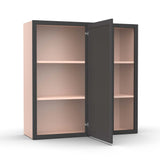 Liberty Shaker Grey - 36x36 Inch Wall Blind Corner Wall Cabinet - 36" Width x 36" Height x 12" Depth