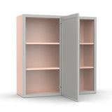 Liberty Shaker Ashen - 36x36 Inch Wall Blind Corner Wall Cabinet - 36" Width x 36" Height x 12" Depth