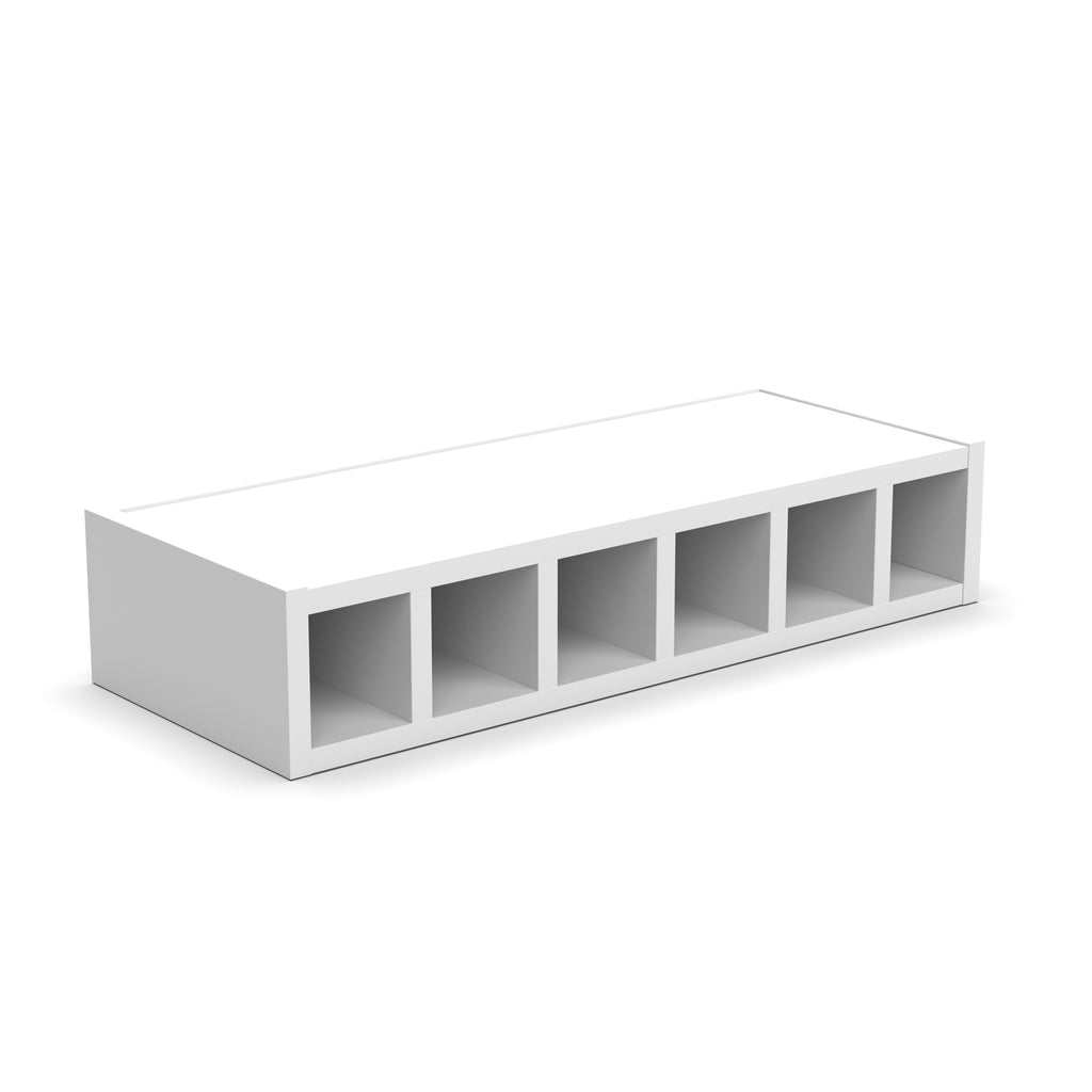 Liberty Shaker White - 6x30 Inch Slotted Cubbie Wall Cabinet - 30