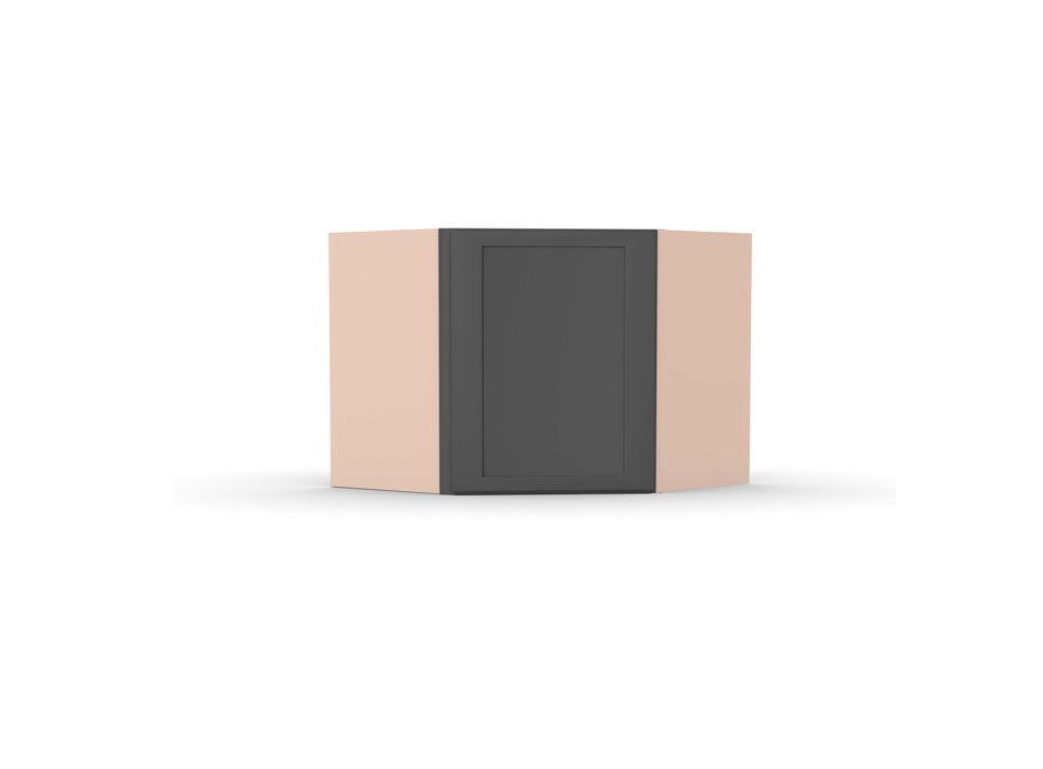 Liberty Shaker Grey - 24 Inch Diagonal Corner Wall Cabinet - 24