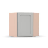 Liberty Shaker Ashen - 24 Inch Diagonal Corner Wall Cabinet - 24" Width x 18" Height x 12" Depth