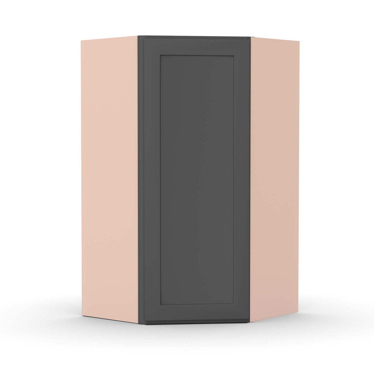 Liberty Shaker Grey - 24 Inch Diagonal Corner Wall Cabinet - 24" Width x 30" Height x 12" Depth
