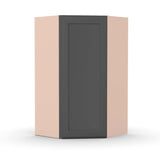 Liberty Shaker Grey - 24 Inch Diagonal Corner Wall Cabinet - 24" Width x 30" Height x 12" Depth