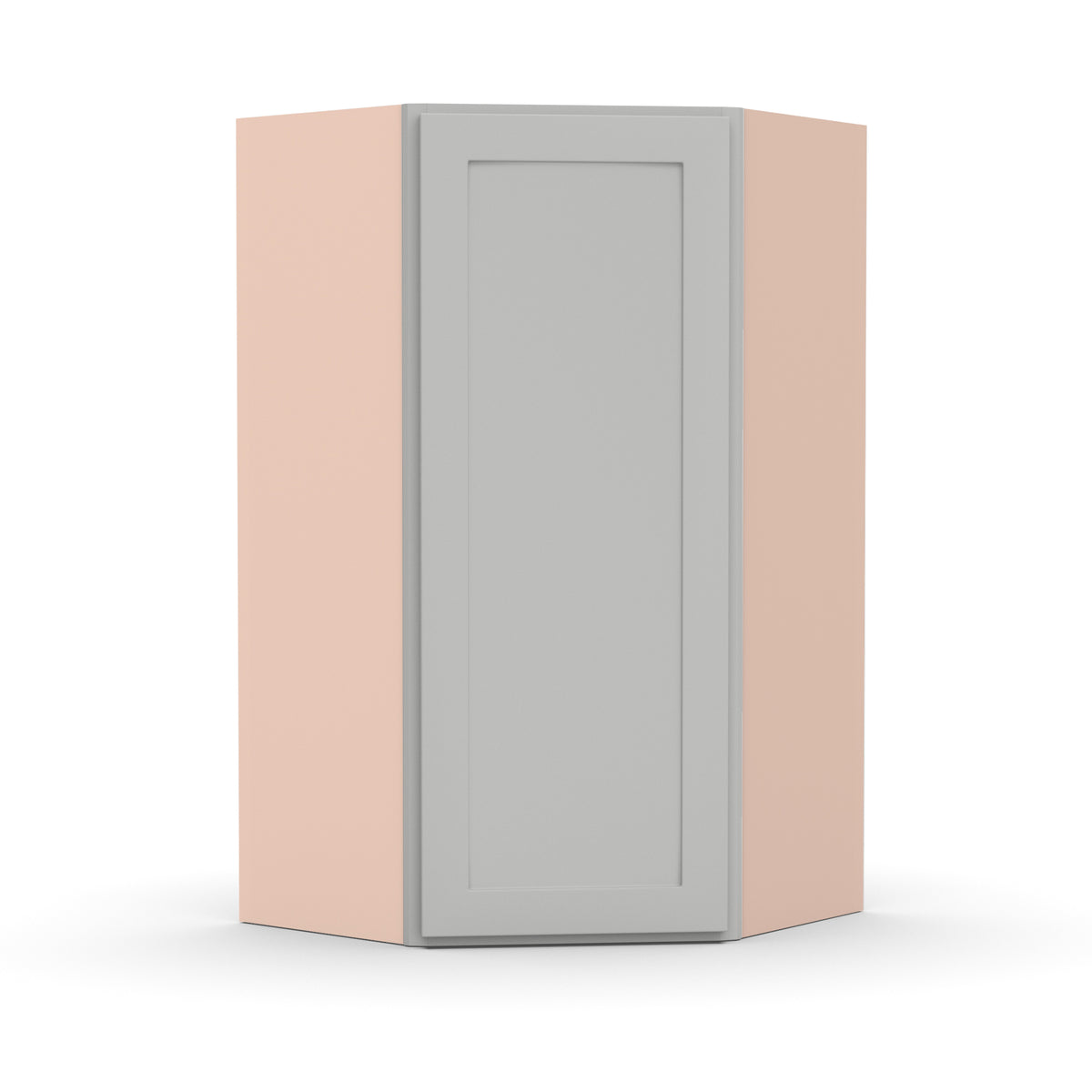 Liberty Shaker Ashen - 24 Inch Diagonal Corner Wall Cabinet - 24" Width x 30" Height x 12" Depth