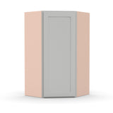 Liberty Shaker Ashen - 24 Inch Diagonal Corner Wall Cabinet - 24" Width x 30" Height x 12" Depth