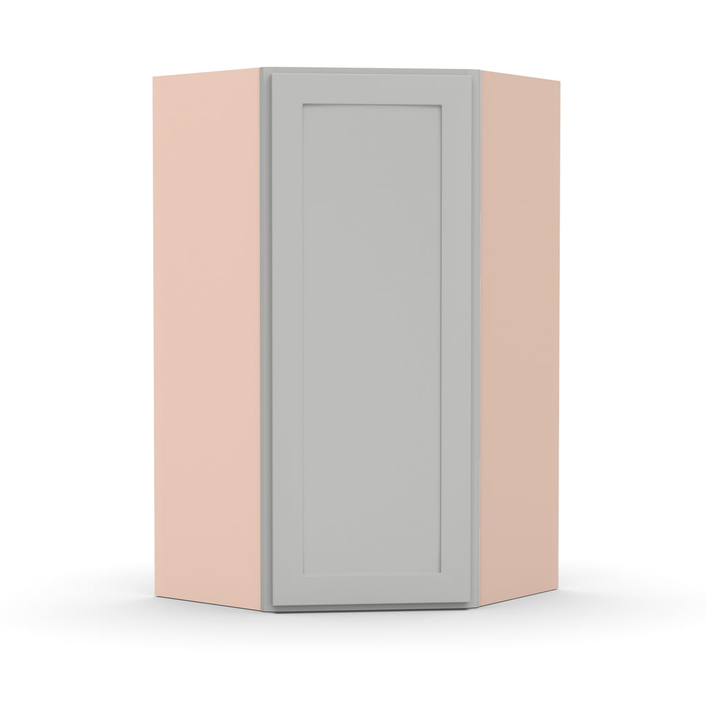 Liberty Shaker Ashen - 24 Inch Diagonal Corner Wall Cabinet - 24