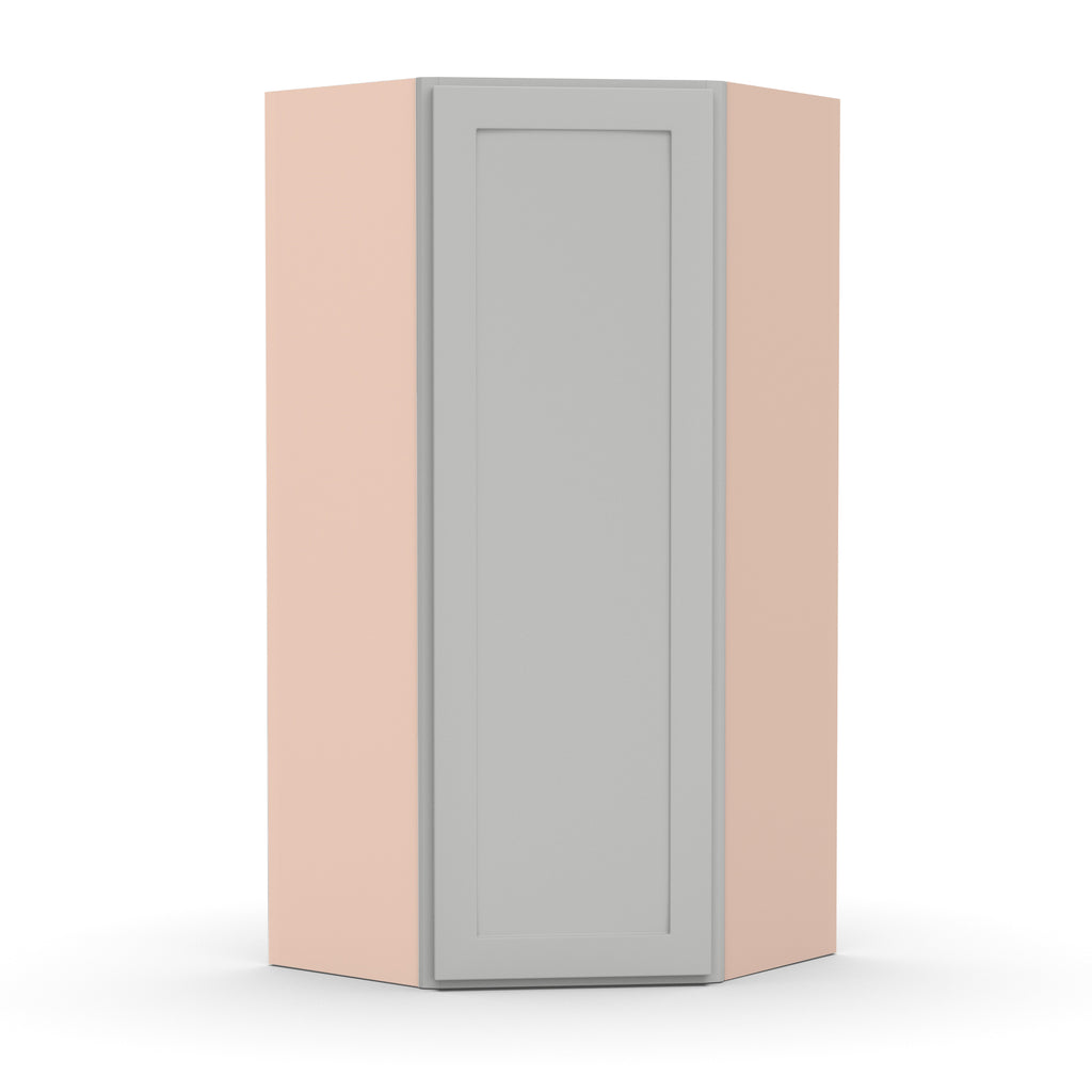 Liberty Shaker Ashen - 24 Inch Diagonal Corner Wall Cabinet - 24