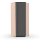 Liberty Shaker Grey - 24 Inch Diagonal Corner Wall Cabinet - 24" Width x 42" Height x 12" Depth