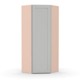 Liberty Shaker Ashen - 24 Inch Diagonal Corner Wall Cabinet - 24" Width x 42" Height x 12" Depth