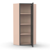 Liberty Shaker Grey - 24 Inch Diagonal Corner Wall Cabinet - 24" Width x 42" Height x 12" Depth