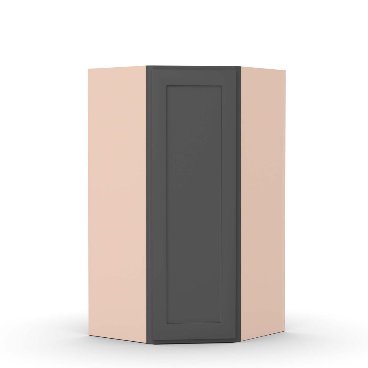 Liberty Shaker Grey - 27 Inch Diagonal Corner Wall Cabinet - 27" Width x 36" Height x 15" Depth