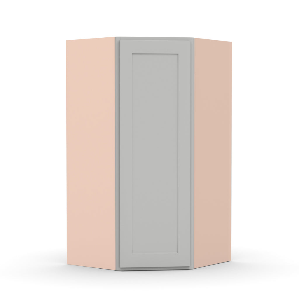 Liberty Shaker Ashen - 27 Inch Diagonal Corner Wall Cabinet - 27