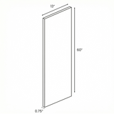 White Frozen Wood Textured - Finished End Panel - 60 Inch Height x 13 Inch Width x 0.75 Inch Depth - M04-WDD1360