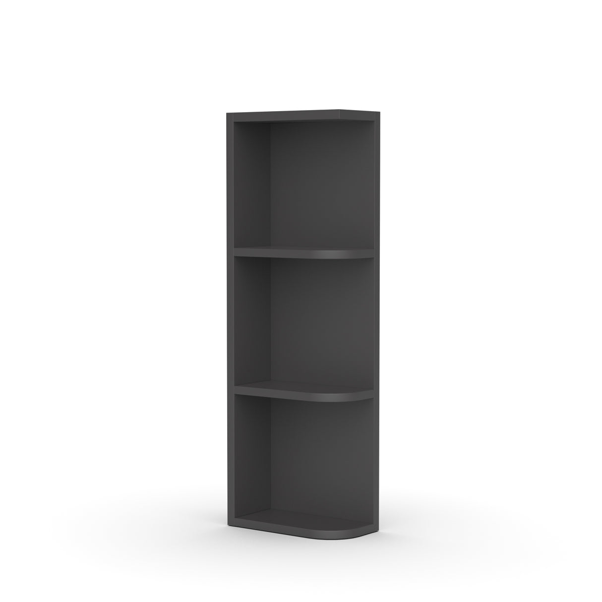 Liberty Shaker Grey - 36 Inch Wall Open Shelf Wall Cabinet - 06" Width x 36" Height x 12" Depth