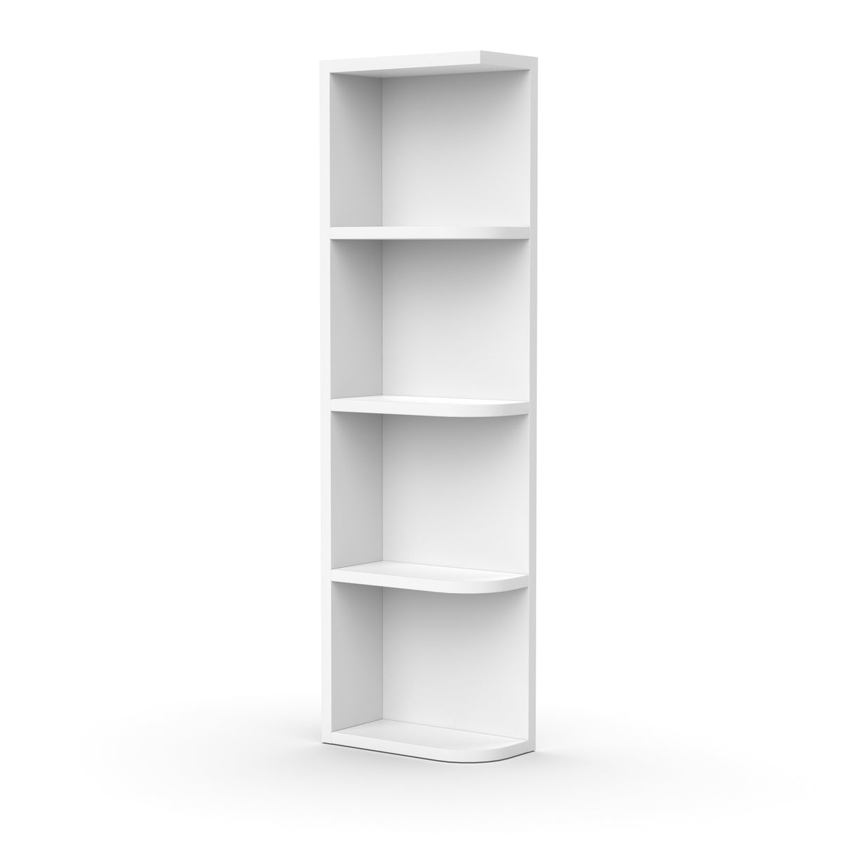Liberty Shaker White - 42 Inch Wall Open Shelf Wall Cabinet - 06" Width x 42" Height x 12" Depth