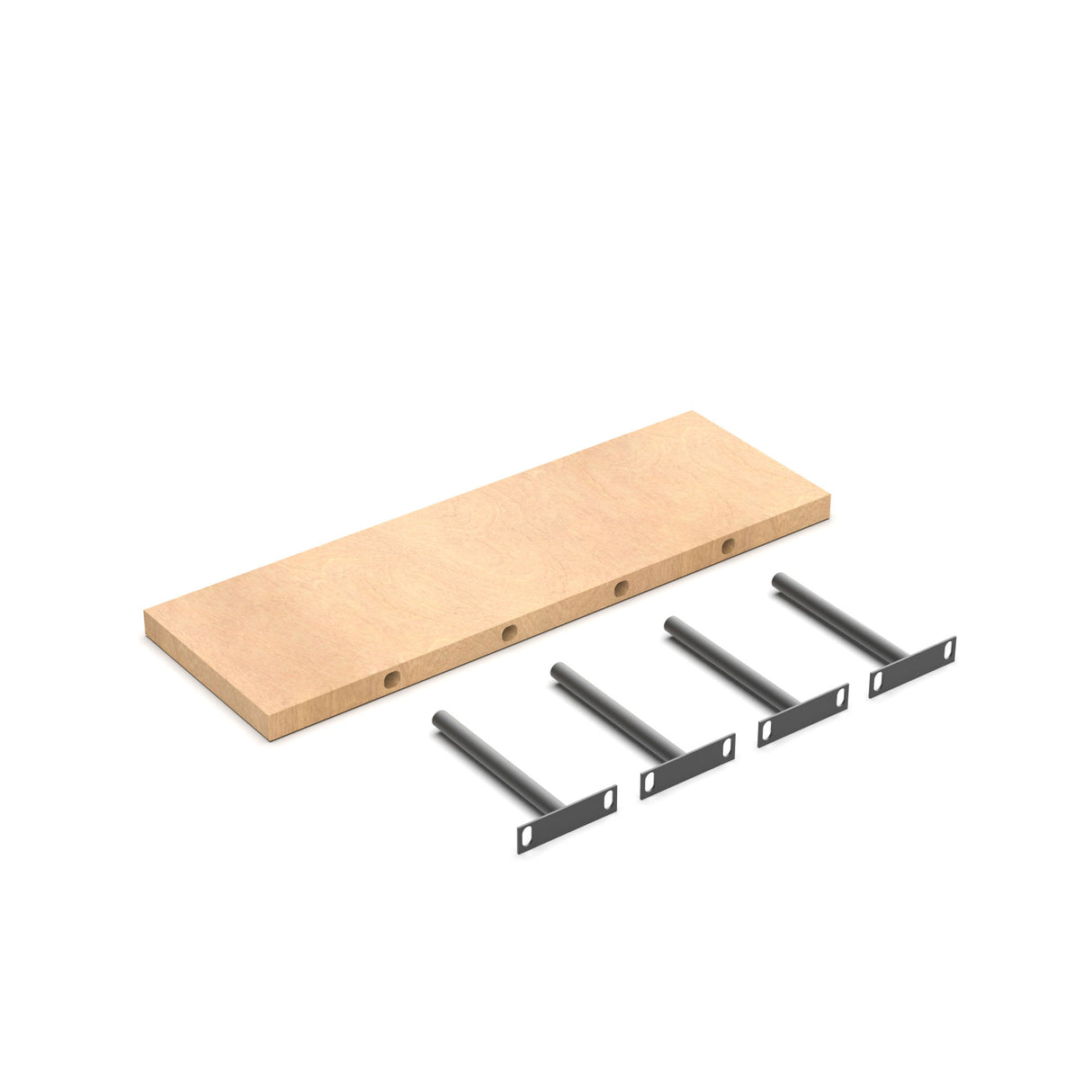 Liberty Shaker Karamel - 36 Inch Wall Shelf Accessories - 36" Width x 1.5" Height x 12" Depth
