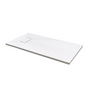 60" X 76" Armani Grey Alcove Shower Wall Kit - Shower Door / Wall System / Solid Surface Shower Base Tray with Covered Drain - BUILDMYPLACE