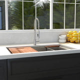 ZLINE 27 in. Garmisch Undermount Single Bowl Stainless Steel Kitchen Sink with Bottom Grid and Accessories (SLS-27)