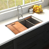 ZLINE 27 in. Garmisch Undermount Single Bowl Stainless Steel Kitchen Sink with Bottom Grid and Accessories (SLS-27)