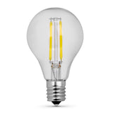 A15 LED Light Bulbs, A - shape, Candelabra Base Filament, Dimmable, Crystal Decorative Bulb, Clear, 2 Pack - BUILDMYPLACE