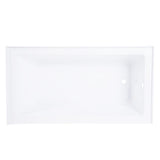 Acrylic Alcove Bathtub in White - cUPC/UPC Certified - BUILDMYPLACE