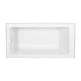 Acrylic Alcove Bathtub in White - cUPC/UPC Certified - BUILDMYPLACE