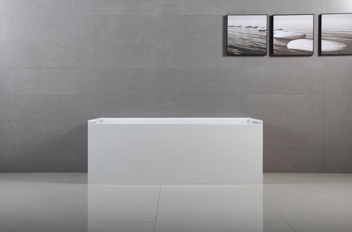 Acrylic Alcove Bathtub in White - cUPC/UPC Certified - BUILDMYPLACE