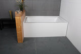 Acrylic Alcove Bathtub in White - cUPC/UPC Certified - BUILDMYPLACE