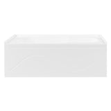 Acrylic Anti - Skid Alcove Bathtub in White - cUPC/UPC Certified - BUILDMYPLACE
