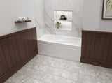 Acrylic Anti - Skid Alcove Bathtub in White - cUPC/UPC Certified - BUILDMYPLACE