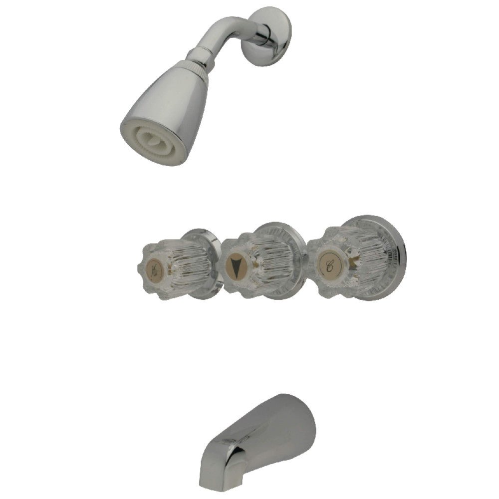 Acrylic Handle Tub and Shower Faucet - BUILDMYPLACE