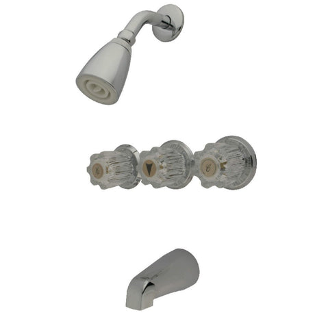 Acrylic Handle Tub and Shower Faucet - BUILDMYPLACE