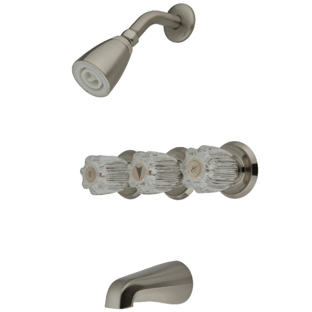 Acrylic Handle Tub and Shower Faucet - BUILDMYPLACE