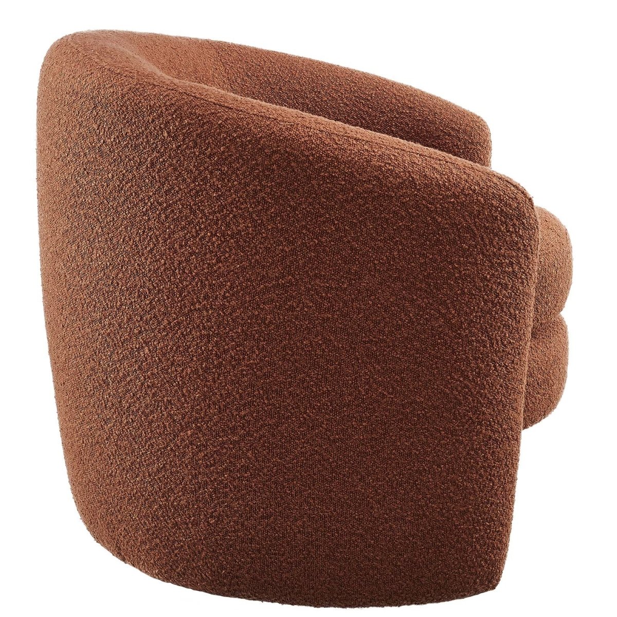 Affinity Upholstered Boucle Fabric Curved Back Armchair - BUILDMYPLACE