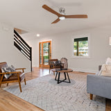 AKRON 52 inch 3 - Blade Flush Mount Smart Ceiling Fan with LED Light & Remote - LEDMyPlace