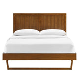 Alana Full Wood Platform Bed With Angular Frame - BUILDMYPLACE