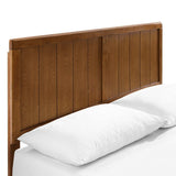 Alana Full Wood Platform Bed With Angular Frame - BUILDMYPLACE
